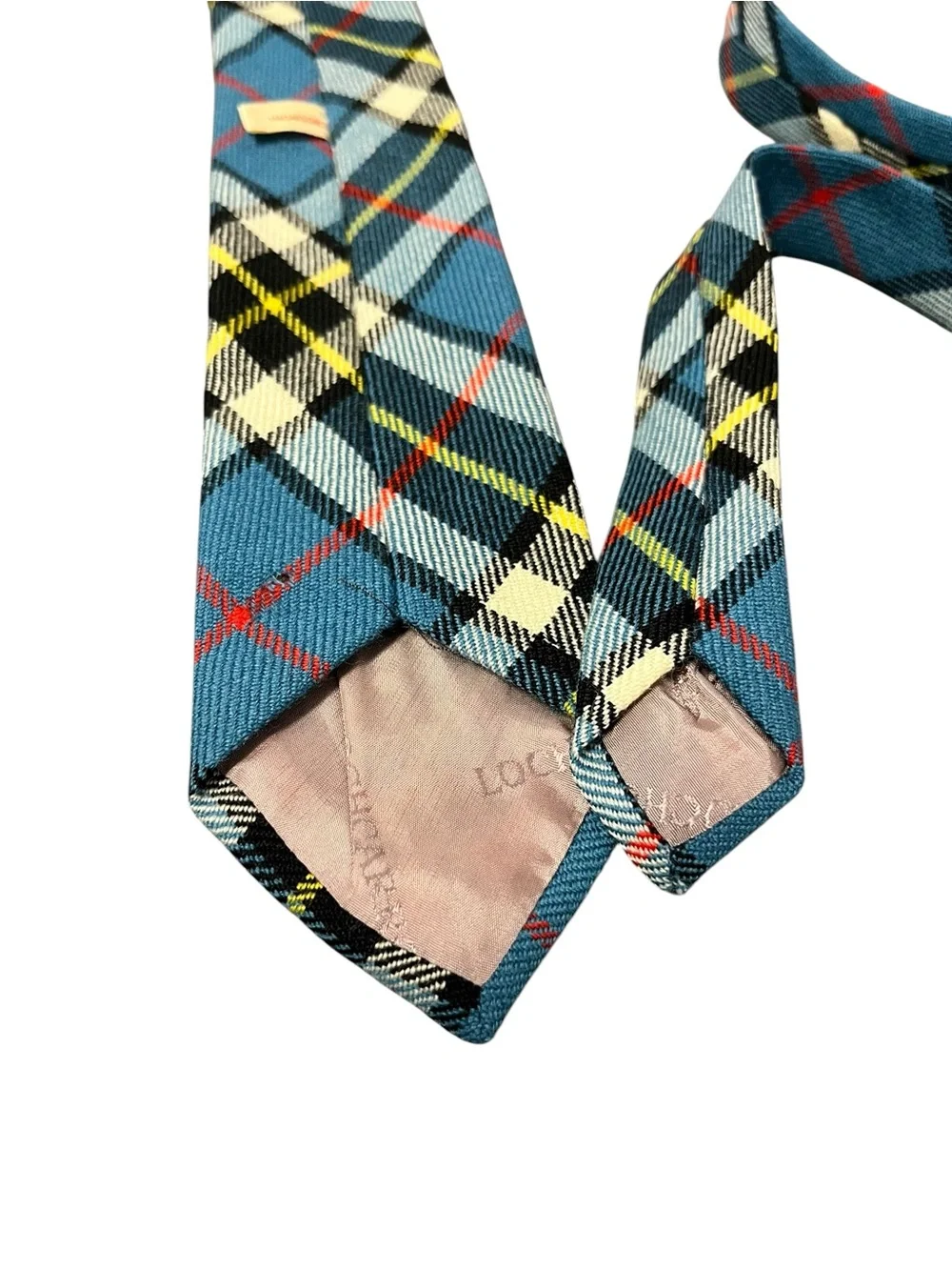 Vintage Lochcarron Scotland Wool Tartan Plaid Skinny Tie Wool Made in Scotland